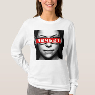 T-shirt Noir orphelin   Cosima - nombre d'étiquette