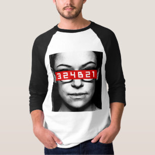 T-shirt Noir orphelin Cosima - nombre d'étiquette