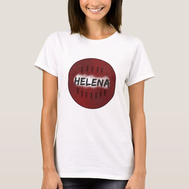 T-shirt noir orphelin - Helena (Devant)