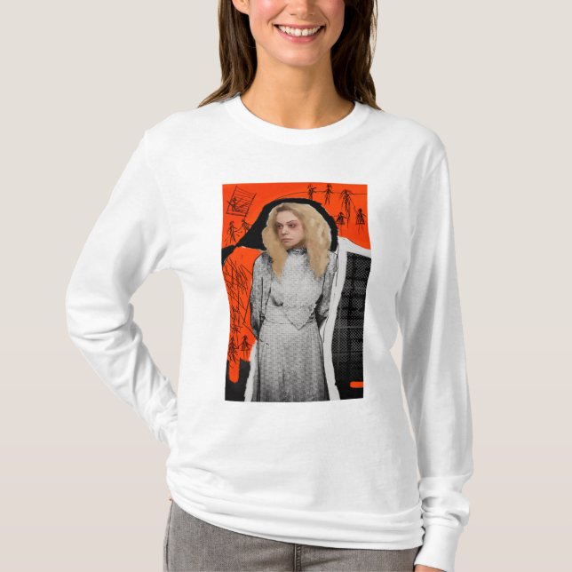 T-shirt Noir orphelin | Helena - croquis gothique (Devant)