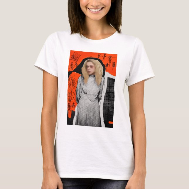 T-shirt Noir orphelin | Helena - croquis gothique (Devant)