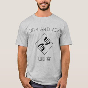 T-shirt Noir orphelin "maintenant nous combattons" le