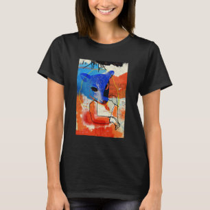 T-shirt Noir orphelin Mk - silhouette de masque de
