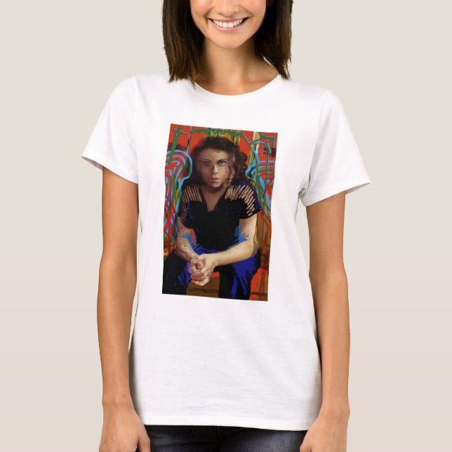 T-shirt Noir orphelin | Tatiana Maslany - collage de (Devant)
