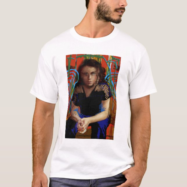 T-shirt Noir orphelin | Tatiana Maslany - collage de (Devant)