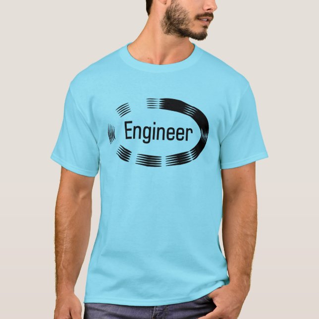 T-shirt noir ovale (Devant)