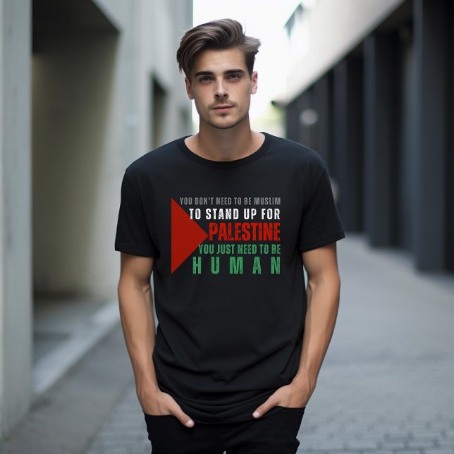T-shirt noir PALESTINE GRATUIT pour homme (Créateur téléchargé)