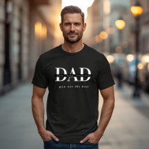 T-Shirt Noir Papa Personnalisé Moderne