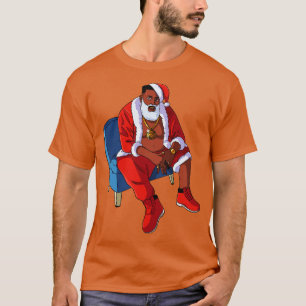 T-shirt Noir Père Noël Gangster Noël 6