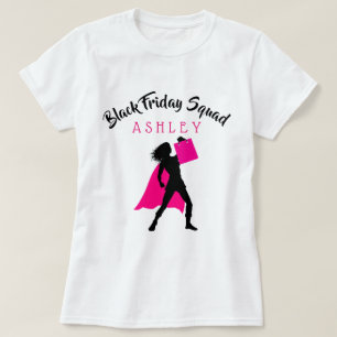 T-shirt noir personnalisé de peloton de vendredi