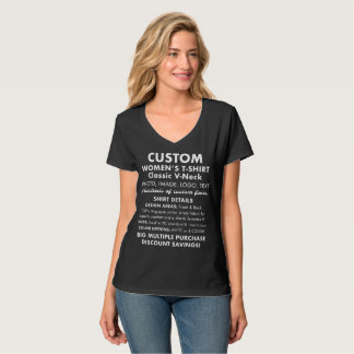 T-shirt noir personnalisé pour femmes