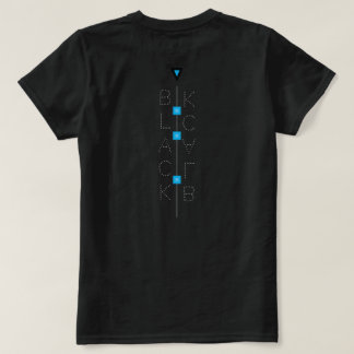 T-shirt noir point bleu