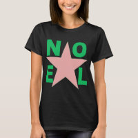 T-shirt noir pour femme NOEL 7 ETOILES