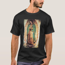 T-shirt noir pour homme Notre-Dame de Guadalupe