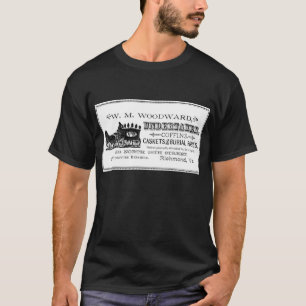 T-shirt noir pour les hommes illustrant l'Vintage 