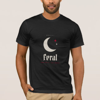 T-Shirt Noir Premium Feral Moon Run With the Dogs
