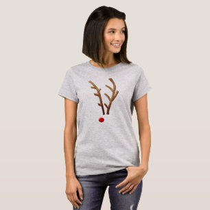 T-shirt Noir rouge Abstrait drôle Noël
