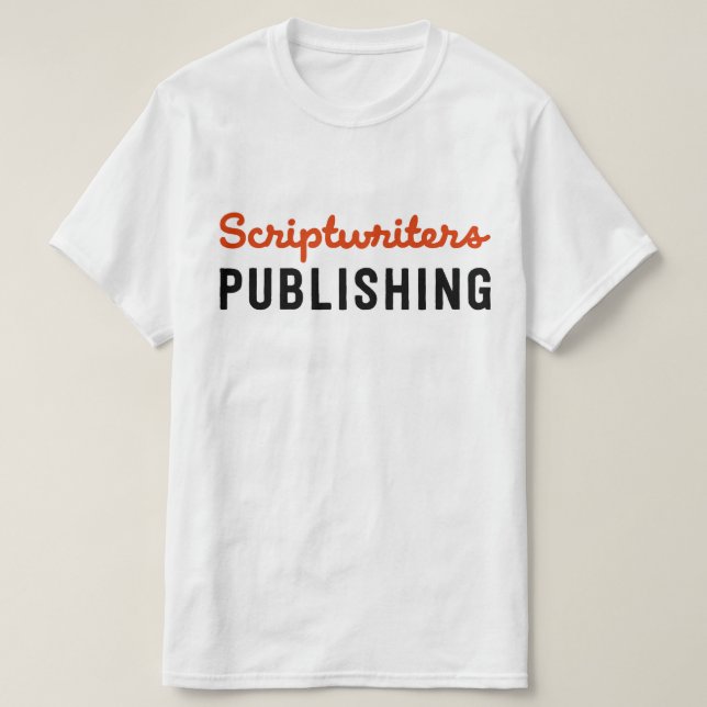 T-shirt noir/rouge d'édition de scénaristes (Design devant)