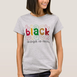 T-shirt Noir Sans Sucre Sans Crème - Histoire des Noirs