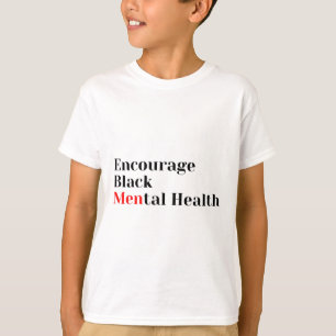 T-shirt Noir Santé mentale Sensibilisation à la santé ment