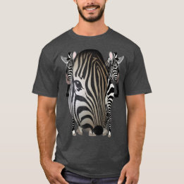 T-shirt Noir - Silhouette blanche Zebras