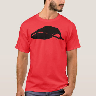 T-shirt Noir simple sur baleine blanche 9
