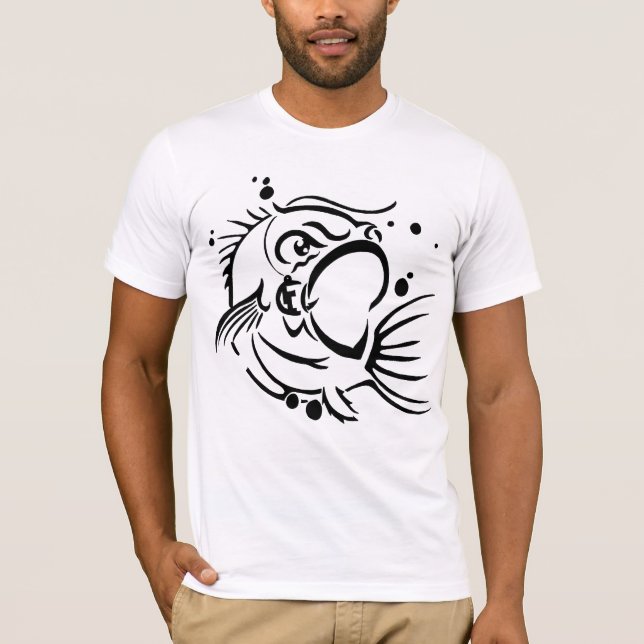 T-shirt noir solide bas (Devant)