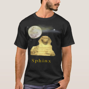 T-shirt noir sphinx égyptien