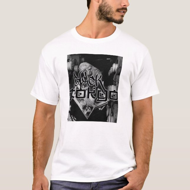 T-shirt Noir-Tokyo approuvée par le FDA (Devant)