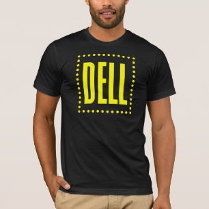T-shirt noir vintage du logo Dell (logo jaune)