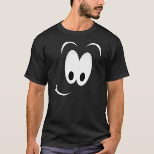 T-shirt noir visage souriant