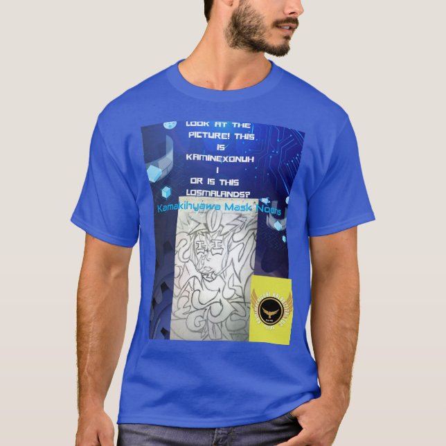 T-shirt Noirs de masque Kamakihyawa (Devant)