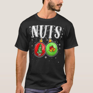 T-shirt Noix de la poitrine Noël drôle jumelé Couple Chest