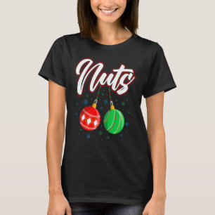 T-shirt Noix de la poitrine Noël drôle Matching Couple Che