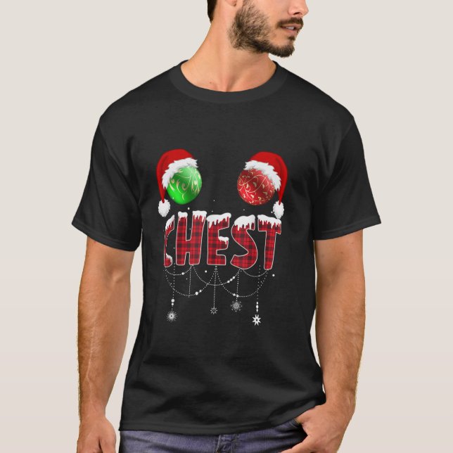 T-shirt Noix de poitrine Chemise de Noël Funny Matching Co (Devant)