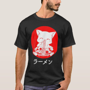 T-shirt Noix japonaises d'Anime de chat