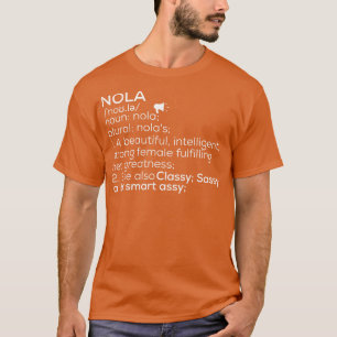 T-shirt Nola Nom Nola Définition Nola Nom Femme Nola Me