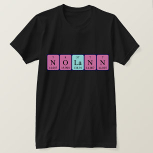 T-shirt Nolann nom de table périodique chemise
