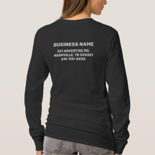 T-shirt Nom commercial personnalisé Annonce Noir