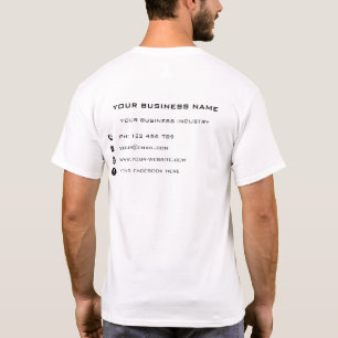 T-shirt Nom commercial personnalisé Texte Info Société T-s