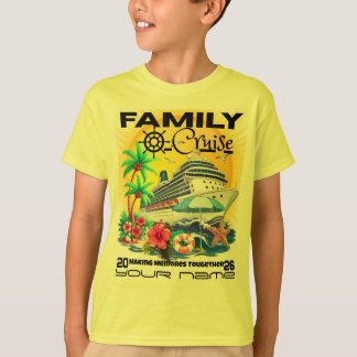 T-Shirt nom Croisière en famille personnalisée