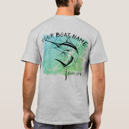 T-shirt Nom de bateau de Marlin avec la chemise de