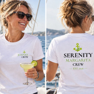 T-shirt Nom de bateau personnalisé Margarita Crew Nautilus