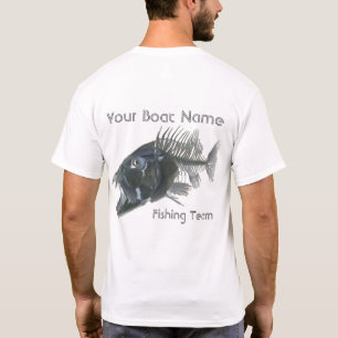 T-shirt Nom de bateau personnalisé Snapper Fishbones