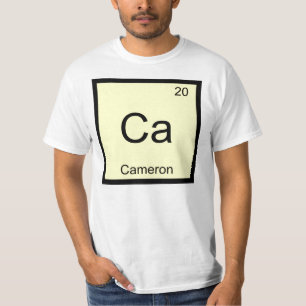 T-shirt Nom de Cameron Élément Chimique Tableau Périodique