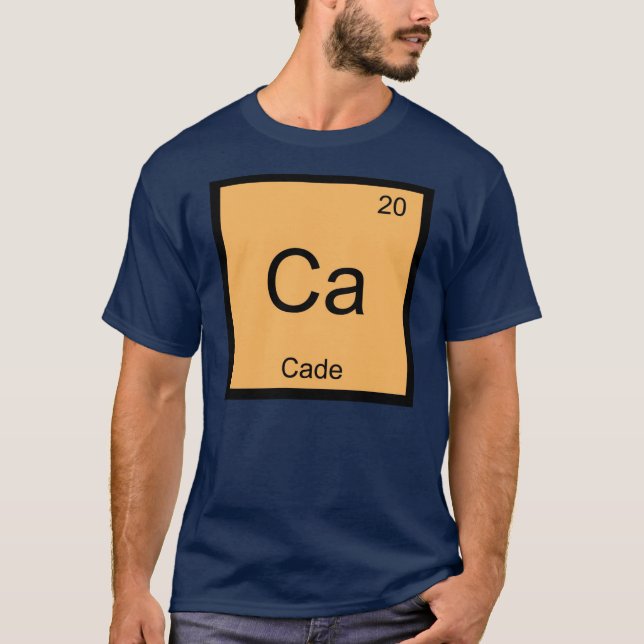 T-shirt Nom de code Chimie Élément Tableau périodique (Devant)
