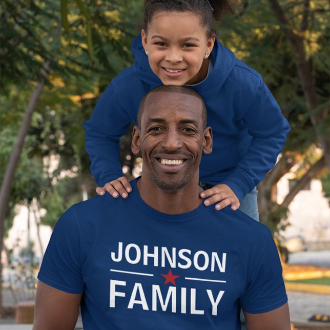 T-shirt Nom de famille Bannière politique Style foncé (Créateur téléchargé)