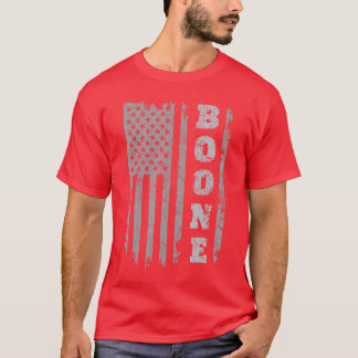 T-shirt Nom de famille Boone J'aime Boone Personnalisé Vin