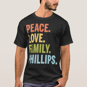 T-shirt Nom de famille correspondant à Phillips