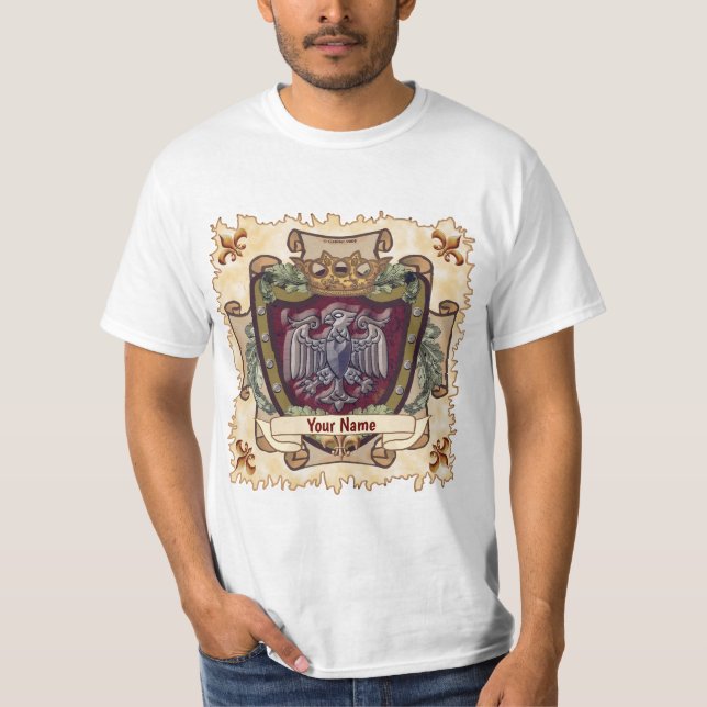 T-shirt Nom de famille de la bannière de la Couronne (Devant)